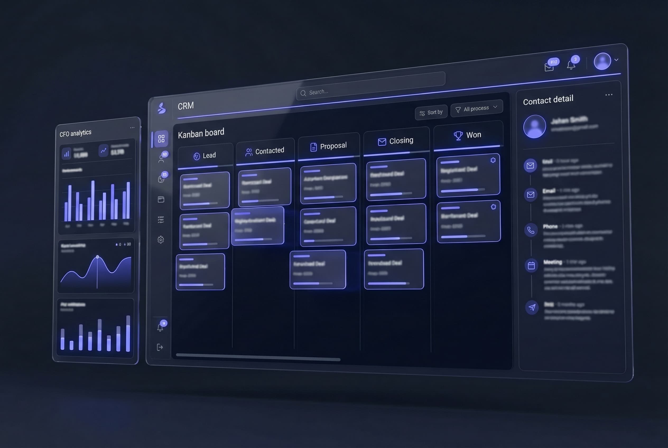 VIBE CRM dashboard interface