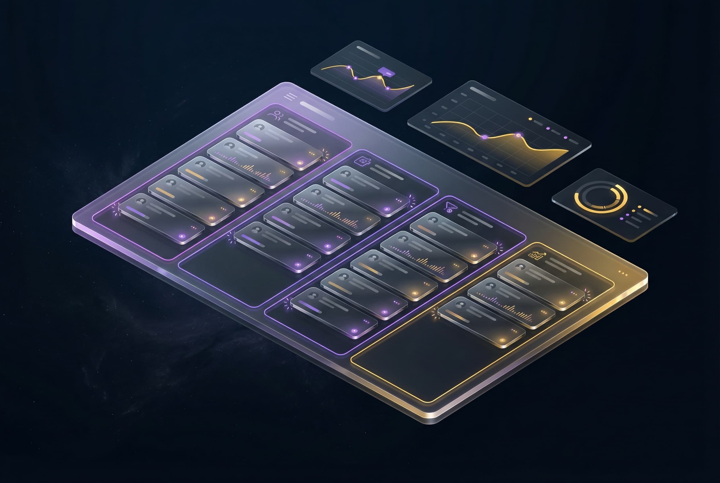 VIBE CRM pipeline interface with kanban board and conversion analytics